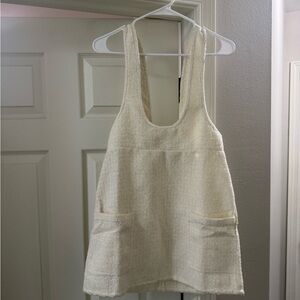 Storia Cream Textured dress